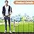 ZXMOTO Decorative Garden Fence 10 Pack 36 Inch (H) X 10 Ft(L),Metal No Dig Fence Animal Barrier for Dog Rabbits,Panel Border Fence Edging for Outdoor Patio Garden Yard (Double-Layer(10pcs), Black)