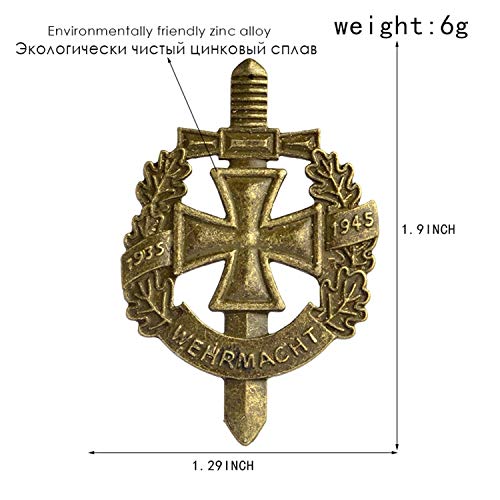 Image of Silver Bronze Retro Brooch Pin - Ww2 German Wehrmacht Brooch 1935 1945 - Unisex