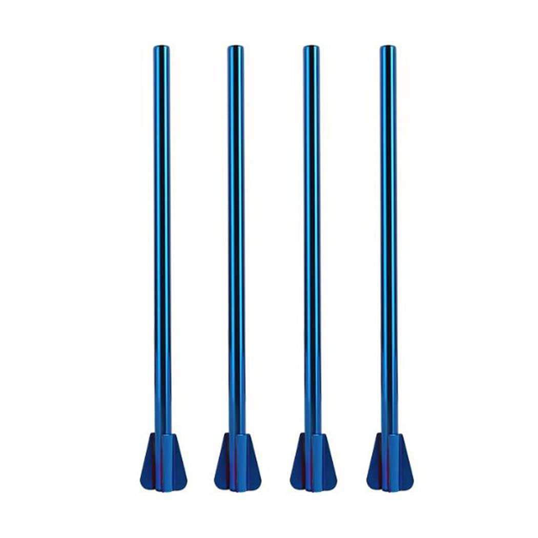Hoshen 4 Piece Set of 9 Inch Stainless Steel Stirring Straws