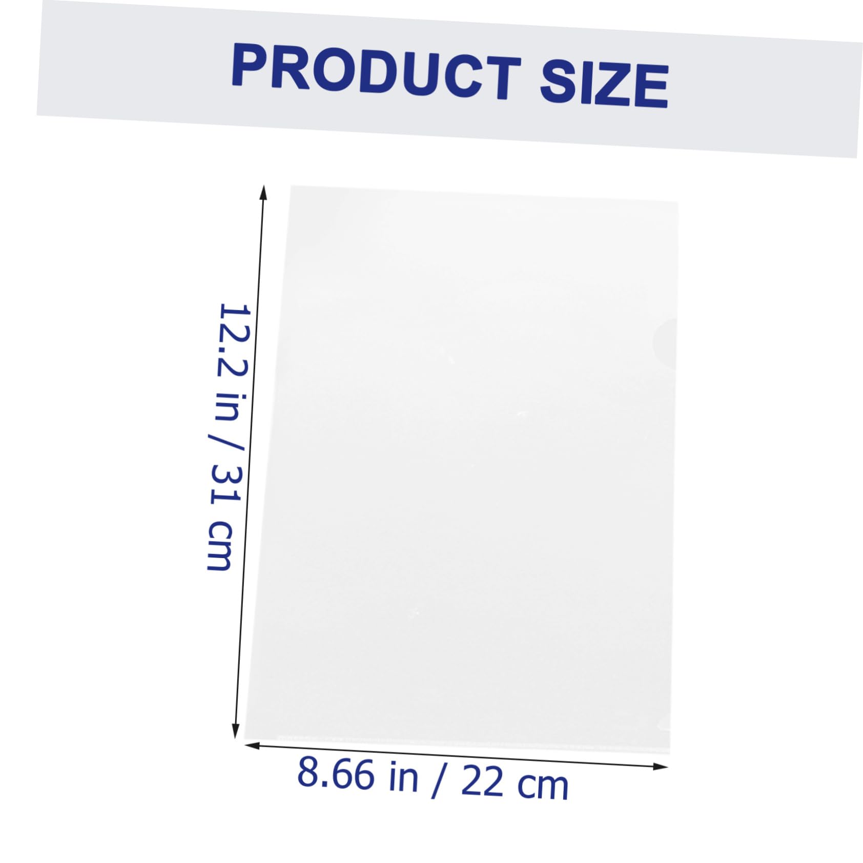 Gadpiparty 100 Pièces Shape Folders Plastique Transparent pour Documents Classeurs Souples et Pratiques pour Organisation des Documents
