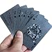 Black Playing Cards - Table Games Tools Waterproof Magic Diamond Laser Pattern Matte Poker Card 54pcs/Set