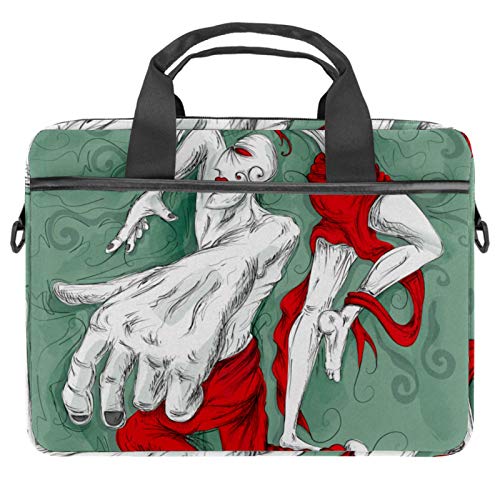 Sacoche ordinateur portable 13-14 pouces antichoc avec sac à bandoulière art abstrait