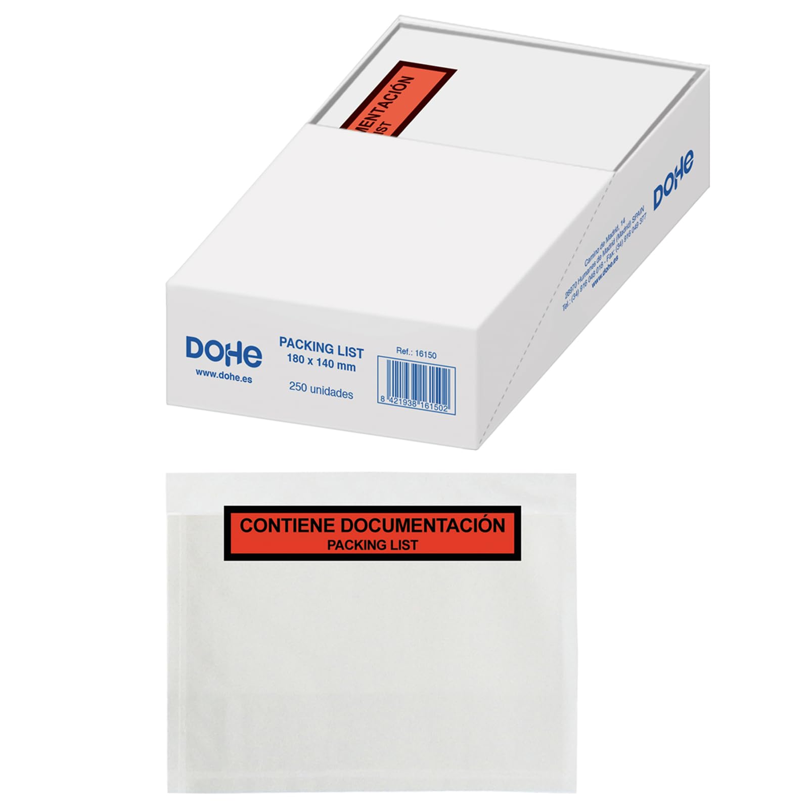 PKA Packing List Envelopes, 180 x 140 mm, Pack of 250
