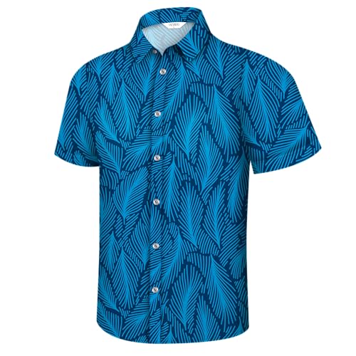 Image of Hawaiian Shirt for Men Tropical Shirts Summer Beach Button Down Short Sleeve Luau Aloha Floral Cruise Vacation Outfit 2026