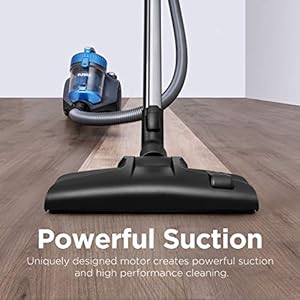 Eureka WhirlWind 2.5L Bagless Canister Vacuum Cleaner for Home - Lightweight Household Vacuum with Washable Filter - High-Efficiency on Carpets & Hard Floors - Easy Furniture Maneuver - NEN110A Blue Eureka WhirlWind 25L Bagless Canister Vacuum Cleaner for Home Lightweight Household Vacuum with Washable Filter High Efficiency on Carpets Hard Floors Easy Furniture Maneuver NEN110A Blue