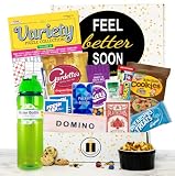 Send Get Well Soon Gift Basket - Get Well Soon Gifts For Men - Featuring Puzzle Books, Games, Water