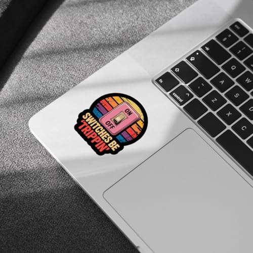 Autocollants vinyle pour casque rigide Be Trippin rétro résistant
