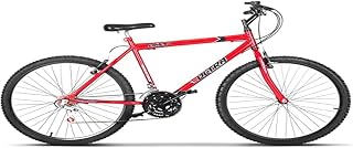 Bicicleta de Passeio Ultra Bikes Esporte Aro 26 Reforçada Freio V-Brake – 18 Marchas Vermelho Ferrari