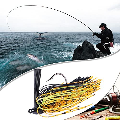 k-outdoor ラバージグ フットボールジグ チャターベイト リアクションフットボール カバージグ バスルアー 3# 2枚目