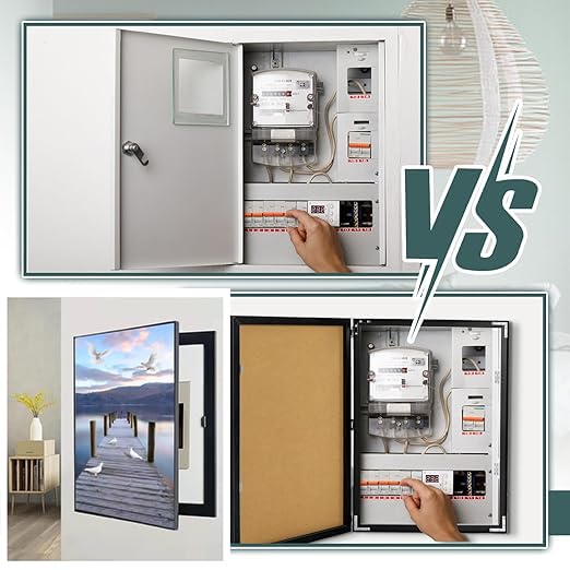 Decorative Breaker Box Cover, Electric Panel Fuse Wall Meter Mounted Indoor Outdoor Hiding Panels for Home, Living Room Office Art Picture 19.6x27.5 in