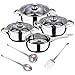 San Ignacio Batteria da cucina 7 pezzi in acciaio inossidabile + set 3 pezzi utensili da cucina in acciaio inossidabile, PK3369