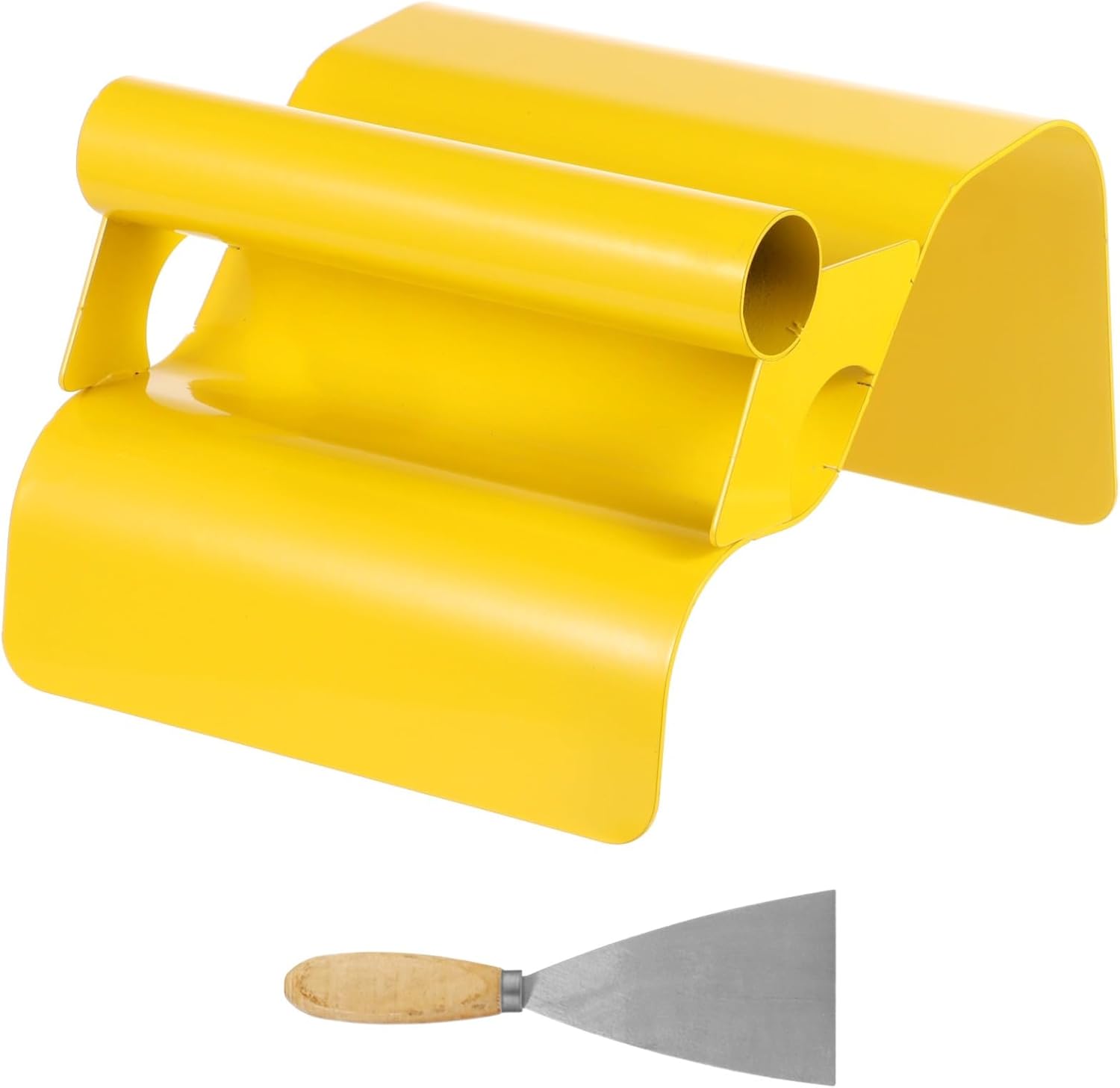Heavy Duty Concrete Curb Trowel & Shovel Set - Stainless Steel Edger Tool for Garden Borders & Pathways (6.8 x 5.9 x 3.9 in / 17 x 15 x 10 cm)