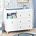 Timechee Baby Dresser Changing Table with Drawers,Shelf,Hidden Laundry Basket Storage,2 in 1 Nursery Dresser Chest for Infants, Baby Diaper Changing Station for Daycare,Bedroom,White