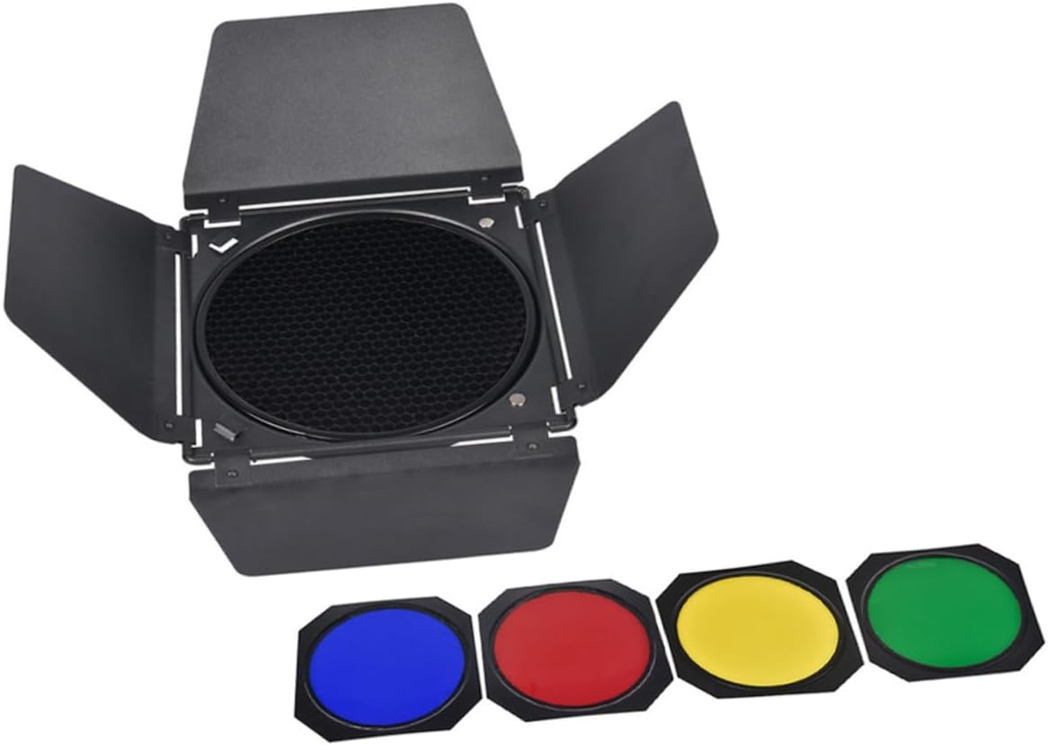 1set Flash Barrier Color Filter Photography Lamp Shade Accessories for Honeycomb and Color Filters Easy to Install Design