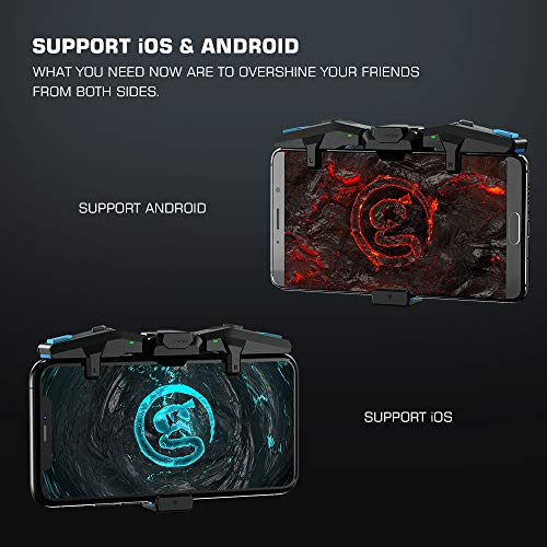 GameSir Mobile Game Controller F4 Falcon, Zero Latency Foldable Mobile Trigger, Plug and Play Gaming Trigger for Pubg, Knives Out, Rules of Survival, Call of Duty for Android and iOS Phone
