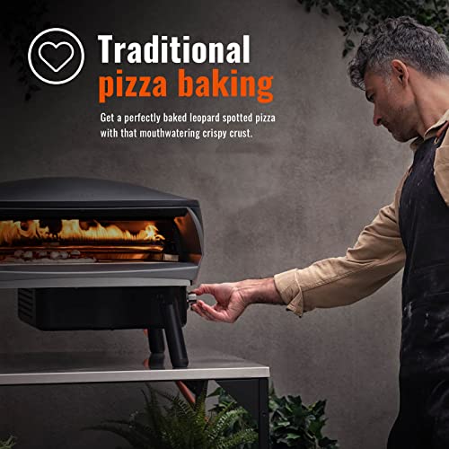 Witt ETNA Fermo Award Winning Pizza Oven - Traditional Pizza Baking - Rapid 500°C Heating, 40.5cm Capacity, 60-Second Cooking, Even Heat Distribution - Black - Image 3