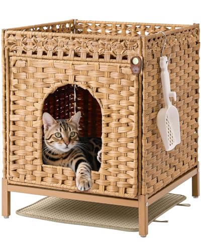 Klippehop Maison de Toilette pour Chat - Meuble Caché...