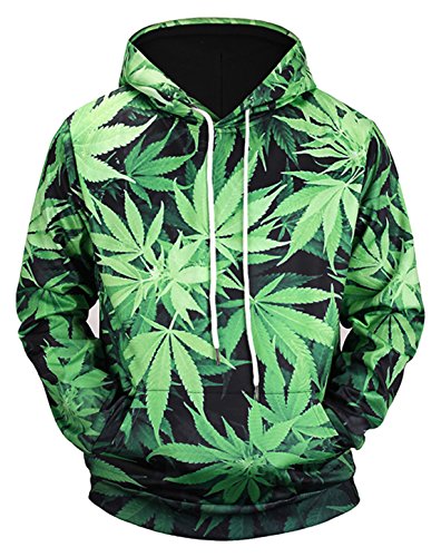 PIZOFF Unisex Hip Hop Druck Sweatshirt Kapuzenpullover mit bunt 3D Digital Print, Y1760-a2, M