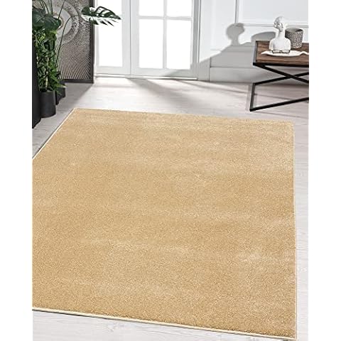 Alfombra de diseño Marley fácil de cuidar en oro Cover