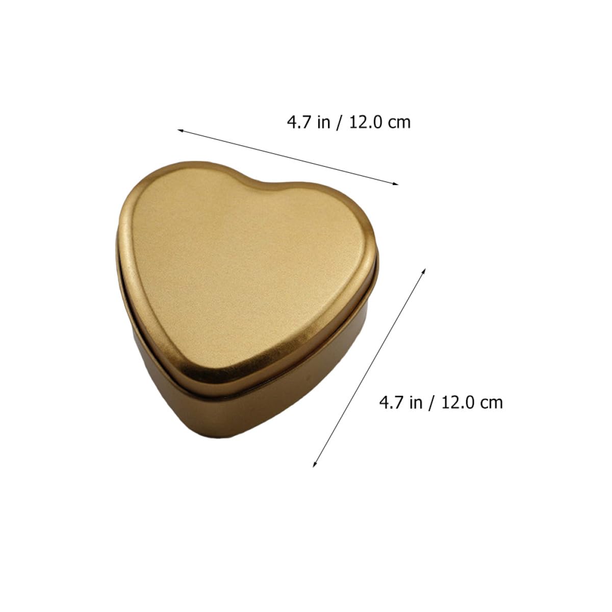12 Pezzi Scatole in Latta Forma Cuore Oro Portaconfetti Leggere e Portatili per Regalo Nozze e Natale