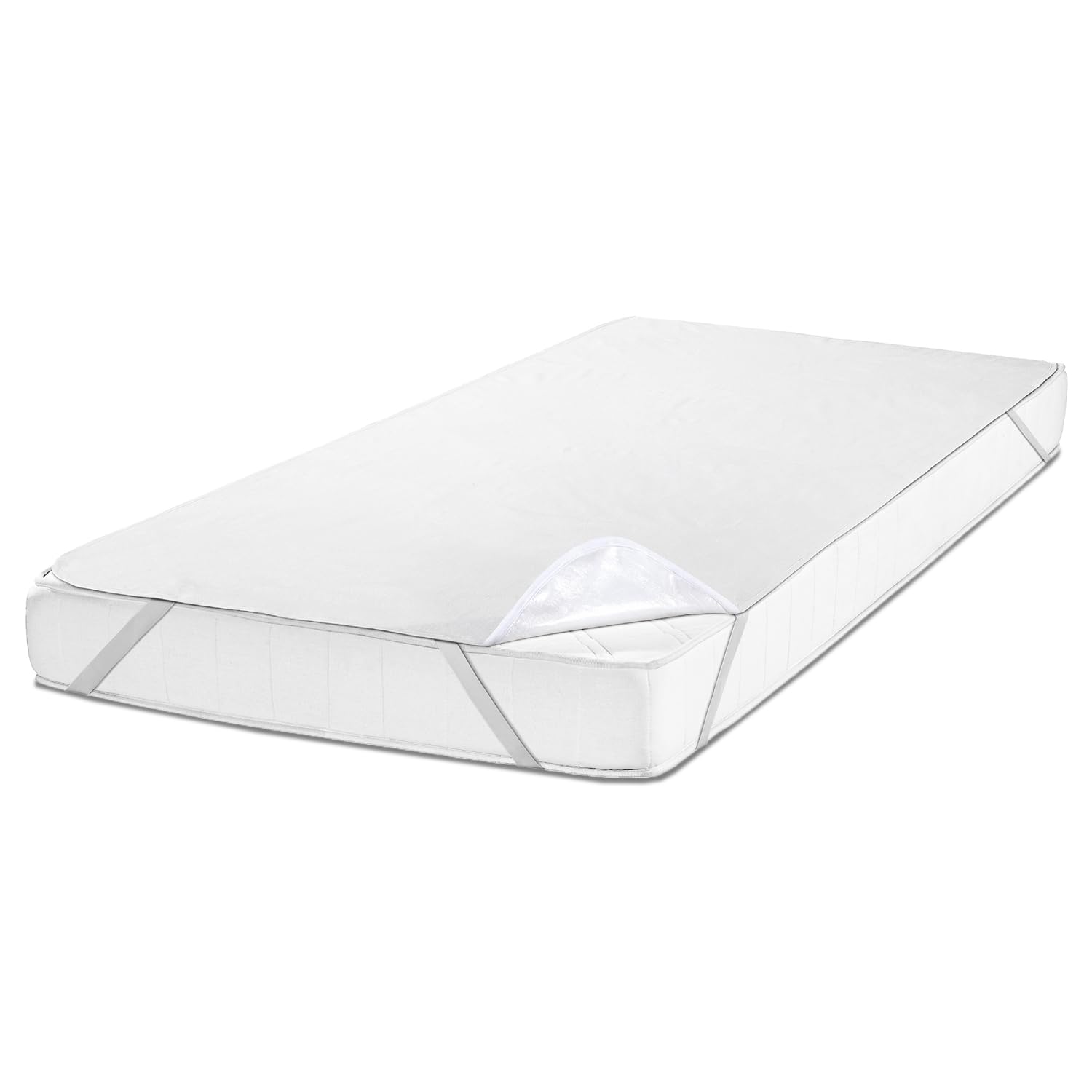 Vital - Protector de colchón impermeable (160 x 200 cm, cierre fijo, lavable, protección contra la humedad, antideslizante para niños y camas preescolares