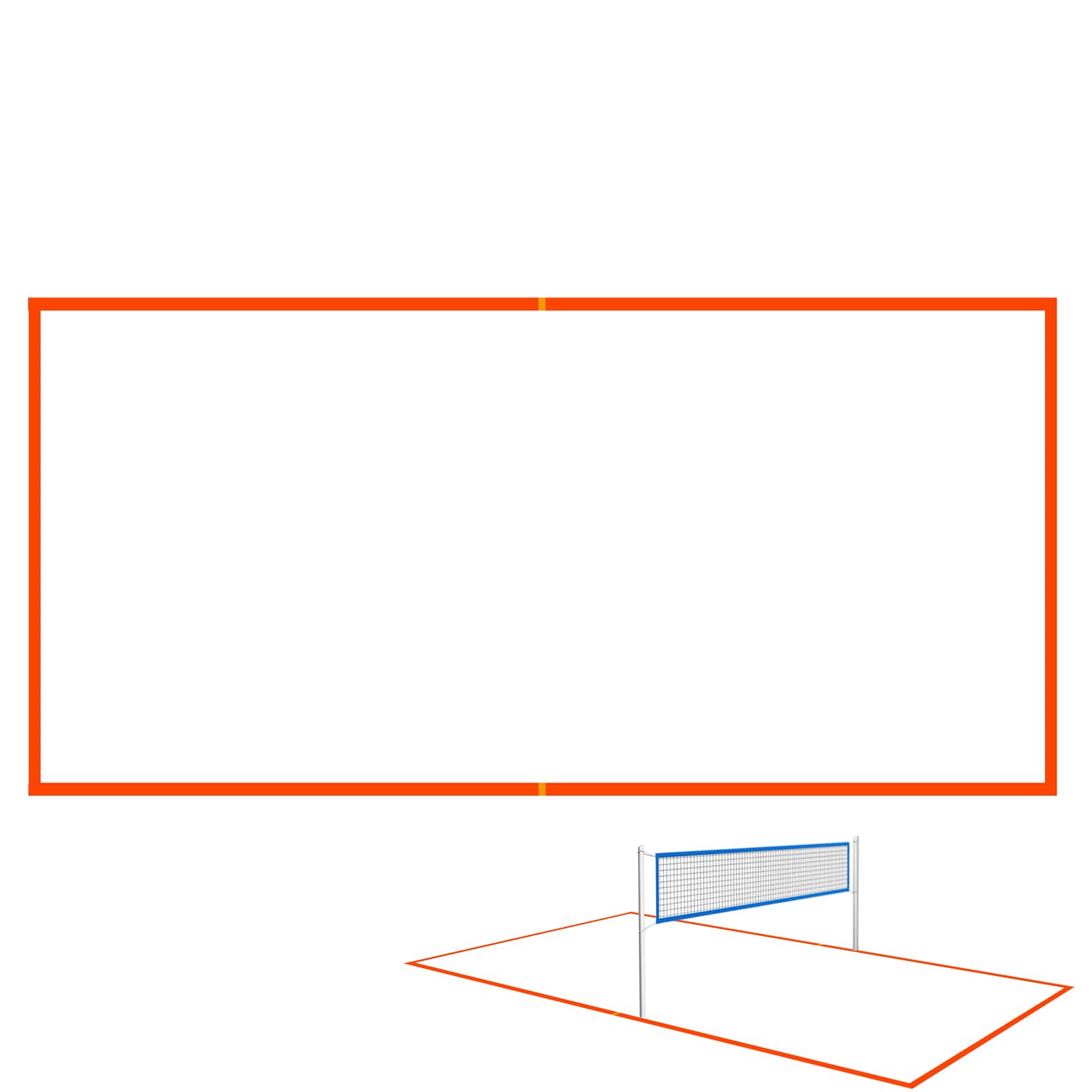 Sandvolleyball-Linien Abgrenzungsseil-Set Zubehörteile Für Sportplätze | Hinterhof-Volleyballplatz-Begrenzungslinien Für Rasen, , Gras, Park, Camping Und Picknick