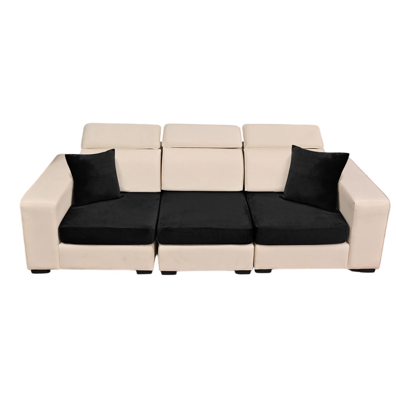 Elnwnnkc Of 5 Easy Installation Sofa Cover Set Universals for Single and L Shape Couches Including Cushion Cover Elastic Slipcover