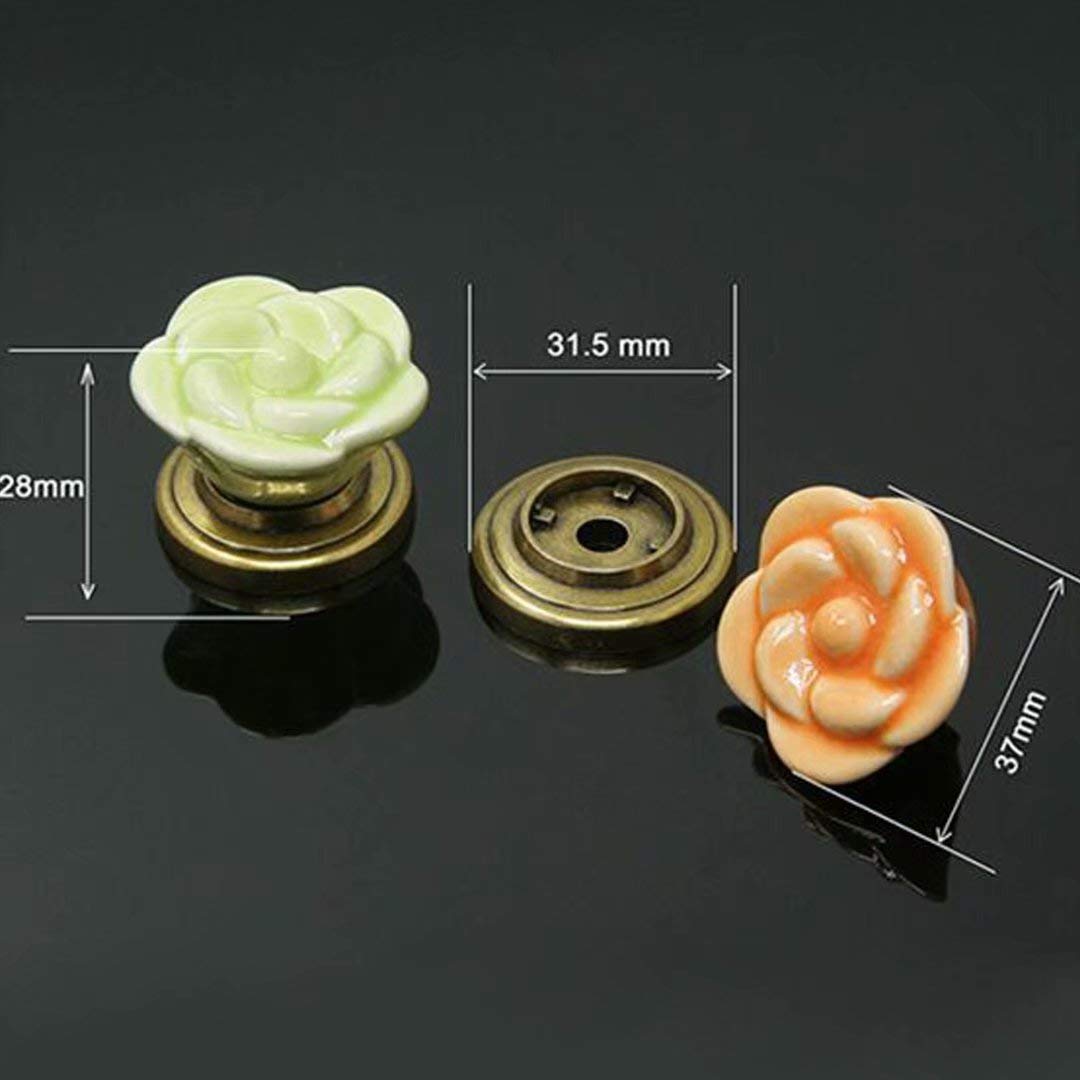 Klamki do drzwi, ceramiczne klamki do drzwi, uchwyt do szafki, ceramiczne drzwi do szafy ciągnie klamki do drzwi szuflady szafki, 10 szt (Color : Schwarz, Size : Style A)