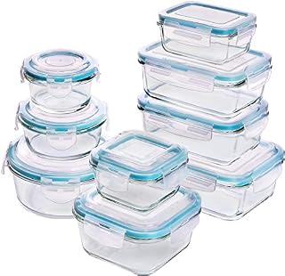Utopia Kitchen Glass Food Storage Container Set - 18 Pieces