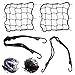 Yisscen 2pz Rete Ragno Elastica + 2pz Corda Elastica Nylon,con Ganci,Moto Accessori Portapacchi Bicicletta Rete elastica portaoggetti Nero (Rete per Casco 40*40cm,Cinghia Elastica 60cm)
