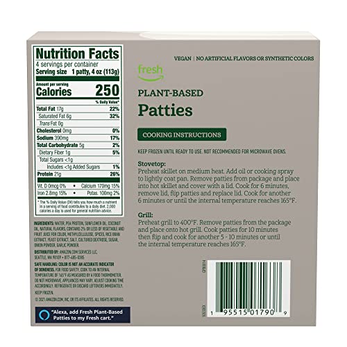 Fresh Amazon Fresh Brand, Plant Based Patties thumb #1