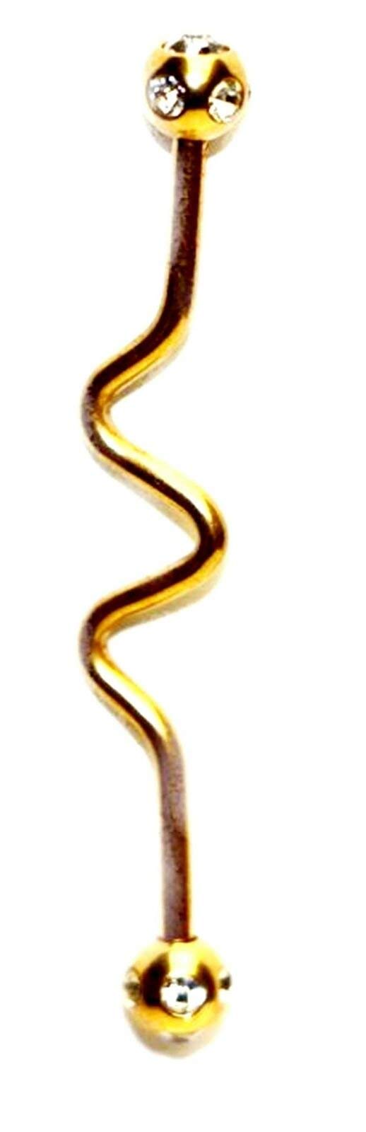 Jewels Fashion Hypoallergenic Surgical Steel Rhodium Plated Swirl