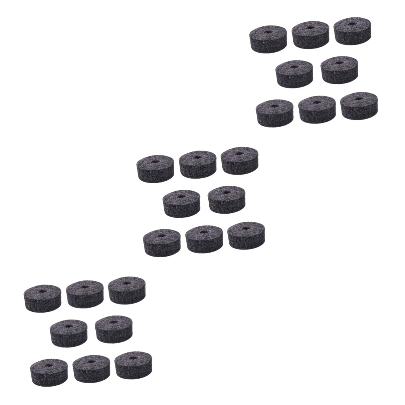 ERINGOGO 3sets Cymbal Felt Pads Drum Damper Washers Bass Drum Enhance Felt Strap Button for Kit 8pcs*3