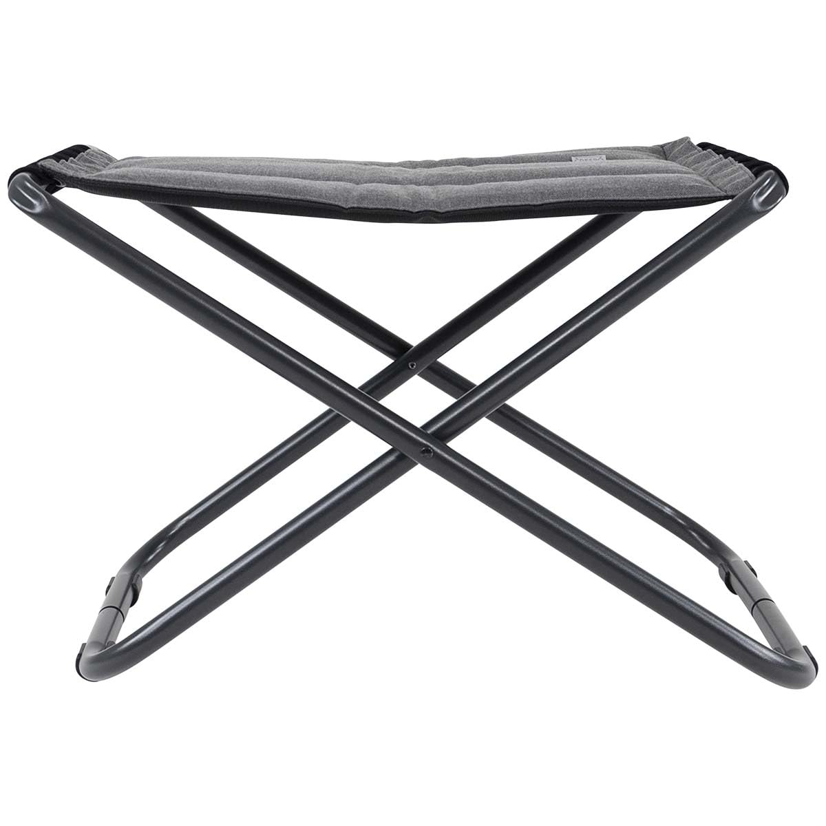 Crespo Falthocker AP306 TexComfort Camping Klapphocker Angel Hocker Polster Alu Hellgrau