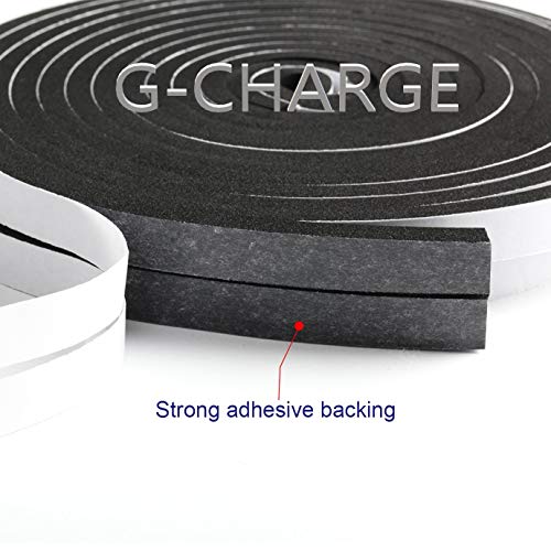 G-CHARGE Single Side High Density Self Adhesive Foam Seal Tape, Weather Stripping Doors and Window Insulation Soundproofing, (12mm x 6mm x 5 Meter) (Image - 2)