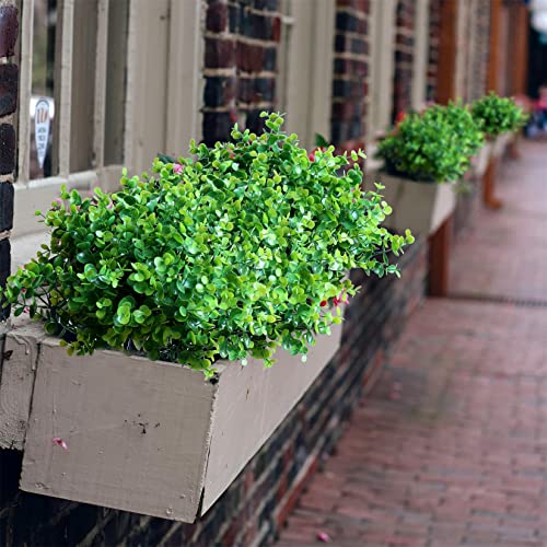18 Bundles Artificial Plants Grass Indoor Outdoor UV Resistant Plastic Fake Bushes Plants Shrubs Greenery Flowers Arrangement - Image 3