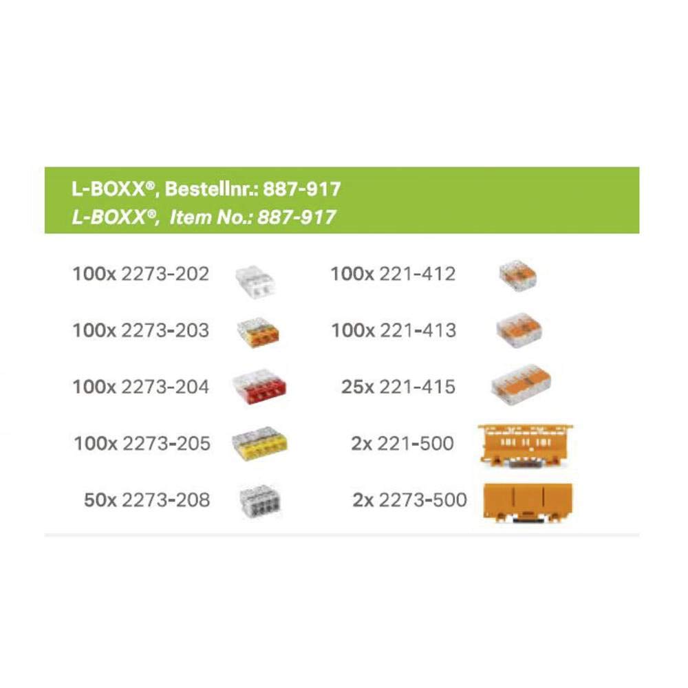 Wago 887-917 Verbindungsklemmen-Sortiment flexibel: 0.14-4mm² starr: 0.50-4mm² 1 Set