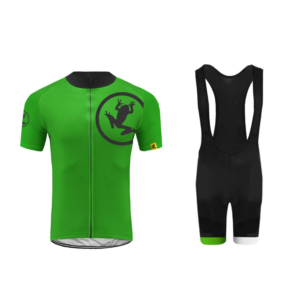 Men Comfortable Stylish Cycling Clothing Set Short Sleeve Cycling Jersey + Cycling Pants HUSZD02