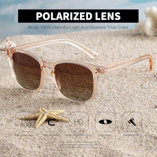 Polarized Sunglasses for Women Classic Retro Trendy Style Sun glasses UV 400 Protection(3 Pack)3