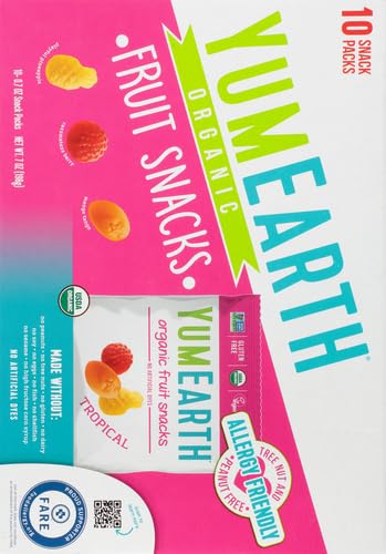 Image of YumEarth Organic Tropical Fruit Snacks, 0.7 Ounce (Pack of 60)