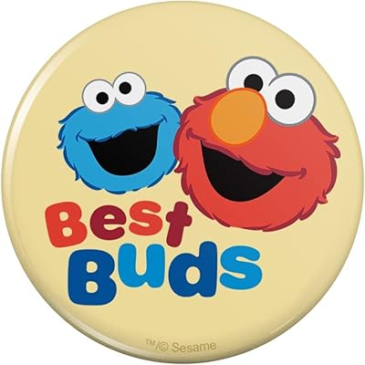 Sesame Street Elmo and Cookie Monster Best Buds Pinback Button Pin
