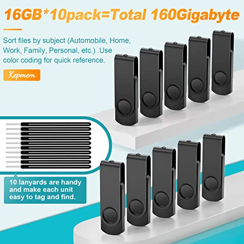 Image of 16GB USB Flash Drive - 10pcs Memory Sticks Portable PenDrive by Kepmem