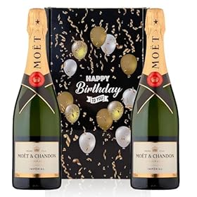 Buy Moet & Chandon Brut Imperial Champagne Twin Gift Box – Perfect Birthday Celebration Set (2 x 75cl, 12.5% ABV) – DrinxCom