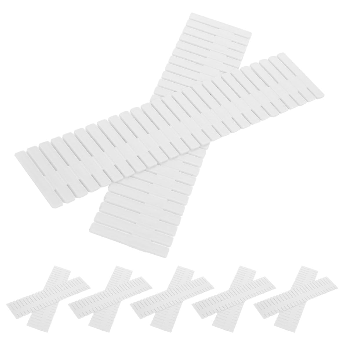 Toyvian 16pièces Séparateurs de Tiroir Réglables pour Chaussettes et Sous-vêtements Organisateurs de Rangement à Grille Plastique pour Commode et Maquillage