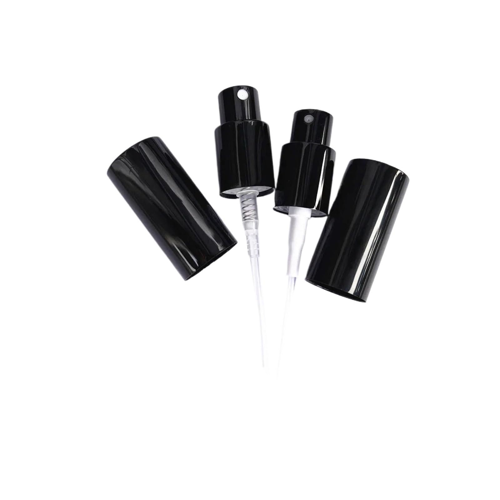 XIEHYA 10X Sprayer Sprinkler Nozzle Head/Lotion Pump Screw Cap For 18mm/410 Glass Oil Perfume Bottles Refillable For Bottles(Black,Type 1)