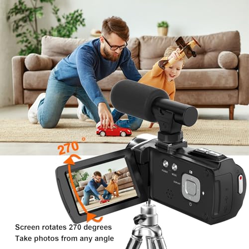 Caméscope numérique 4K stabilisé avec microphone et zoom 18x - 2