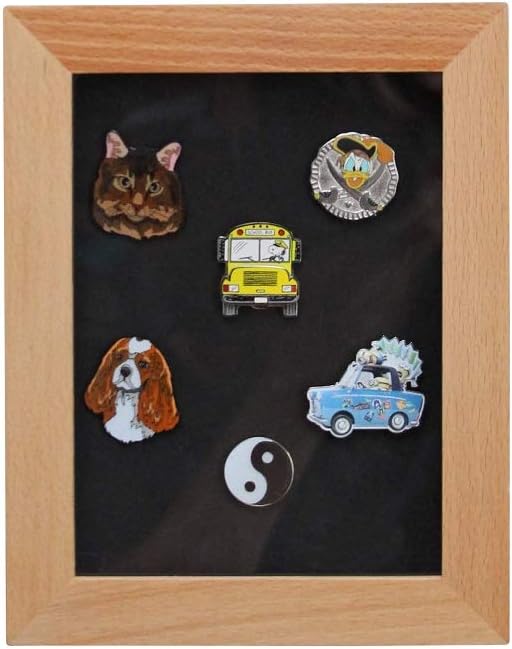 Medal Display Frame - Lapel Pin Display - Hand Crafted, Solid Wood - Perfect for Marathon Medals, Soccer Medals, or Pin Collection - Simple to Use