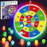 LFSMVT 29' LED Dart Board for Kids, Light Up Dart Board with LED Sticky Balls, APP Control, Music Sync for Indoor Outdoor Party Game Toys, Gift for Kids Ages 3-12 Years Old Boys Girls