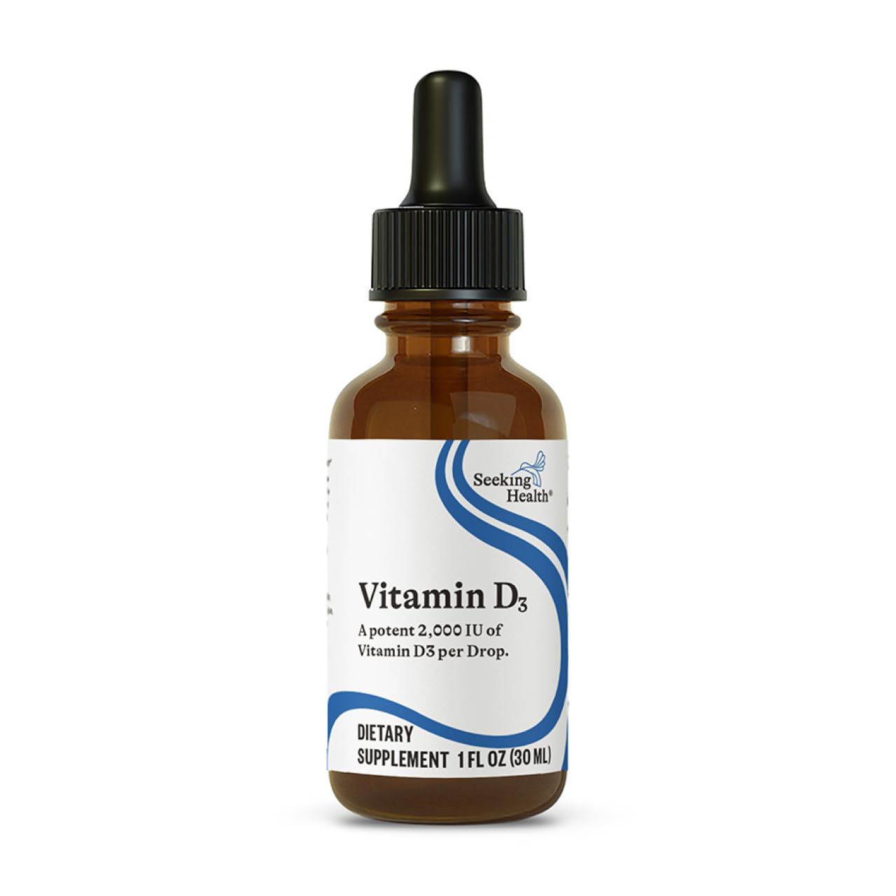 Seeking HealthVitamin D Drops, 2000 IU Liquid Vitamin D3 (as cholecalciferol) per Drop in Pure Olive Oil, Potent Immune System Supplement, for Adults and Kids, Vegetarian (900 Servings)