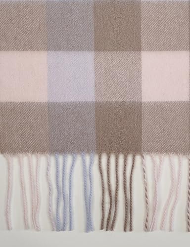 100% Cashmere Scarf with Gift envelope - Plaid Check Tartan Warm Soft Scarf, Gift for Women and Men4